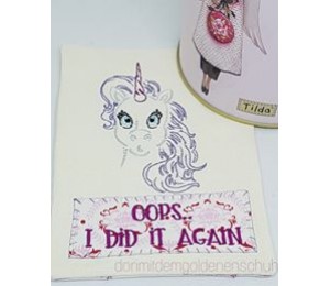 Stickserie ITH - Crazy Unicorn Mug Rugs 2